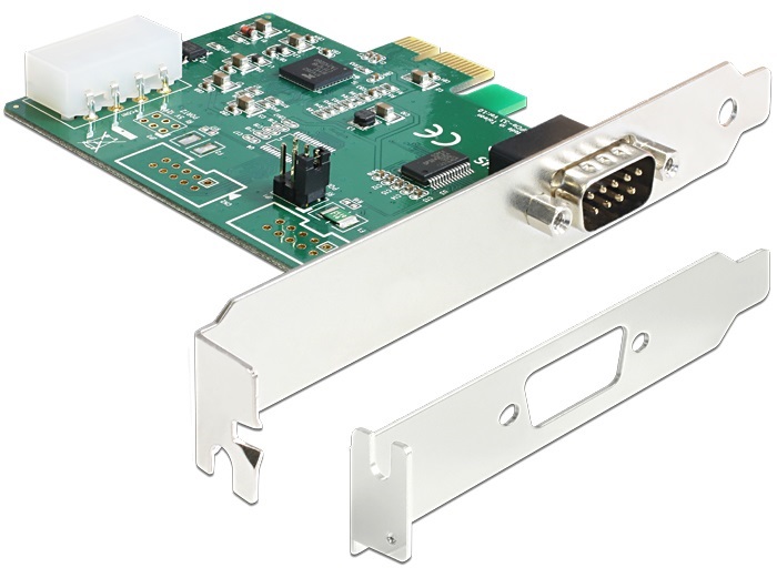 Delock 89333 PCI Express kártya > 1 x soros RS-232 nagy sebességű 921K tápfeszültséggel