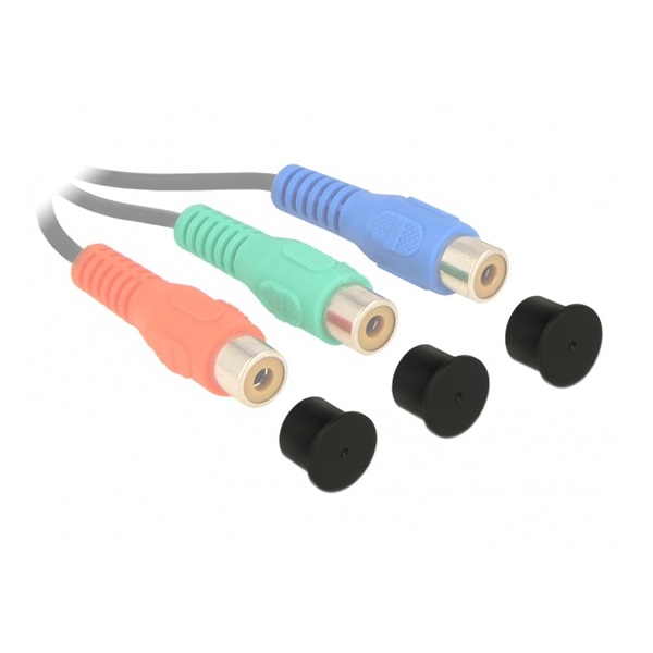 Delock 60168 Porvédő RCA típusú kimenethez 10 darab fekete