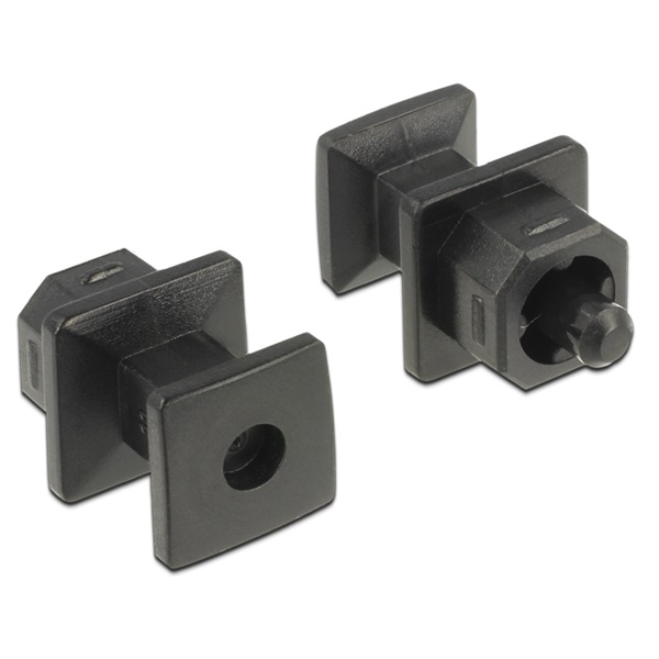 Delock 64023 Porvédo TOSLINK típusú kimenethez fogantyúval 10 db fekete