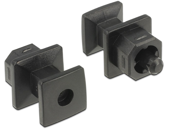 Delock 64023 Porvédo TOSLINK típusú kimenethez fogantyúval 10 db fekete
