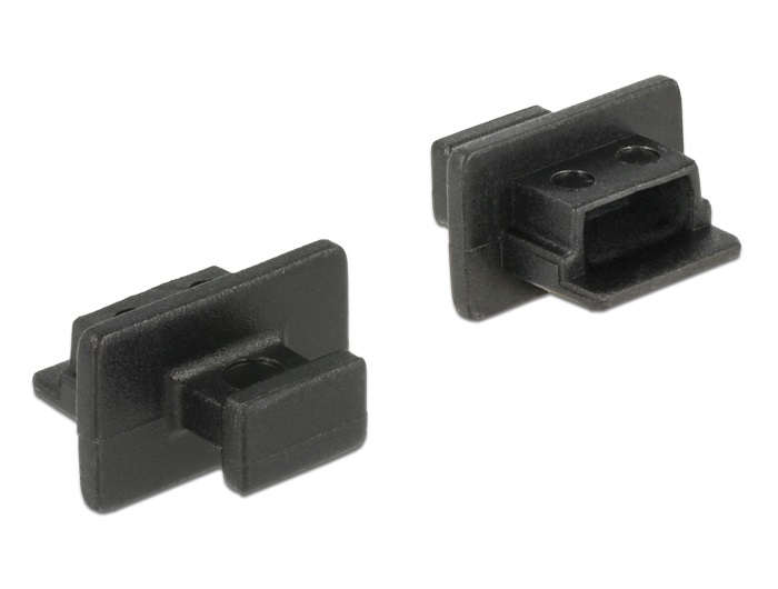 Delock 64011 Porvédo USB 2.0 Mini-B típusú kimenethez fogantyúval 10 db fekete