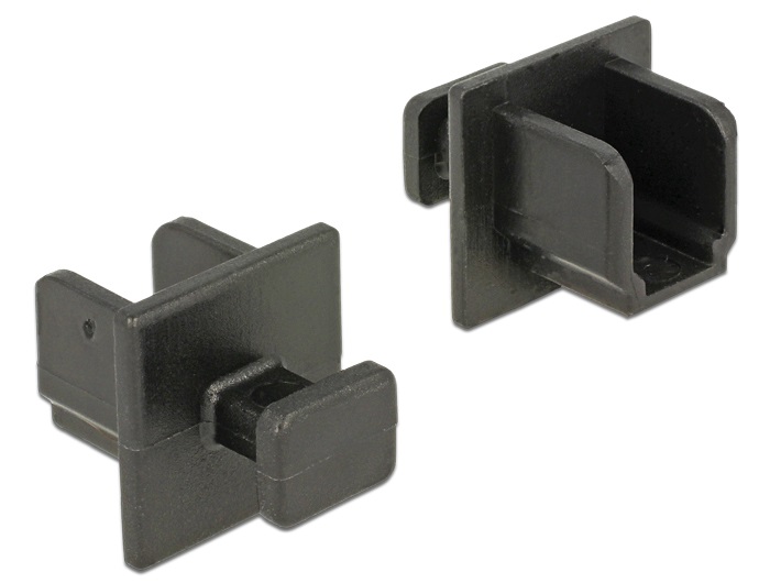 Delock 64010 Porvédő USB 3.0 B típusú kimenethez fogantyúval 10 db fekete