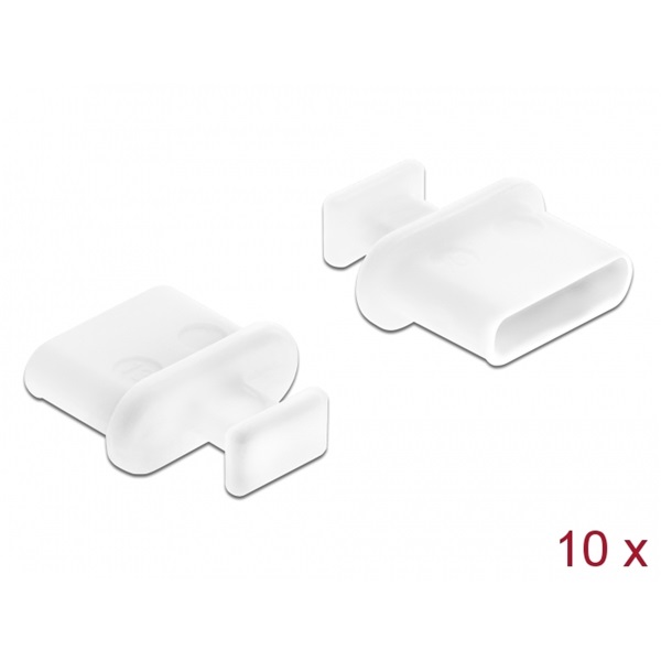 Delock 64094 Porvédő USB-C típusú kimenethez fogantyúval 10 db fehér