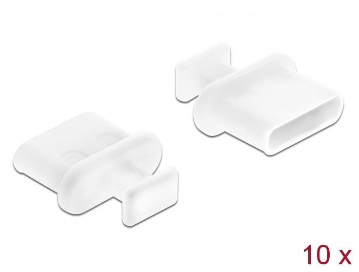 Delock 64094 Porvédő USB-C típusú kimenethez fogantyúval 10 db fehér