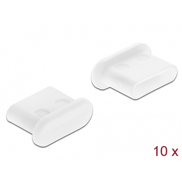 Delock 64095 Porvédő USB Type-C  kimenethez fogantyú nélkül 10 darab fehér
