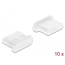 Delock 64095 Porvédő USB Type-C  kimenethez fogantyú nélkül 10 darab fehér