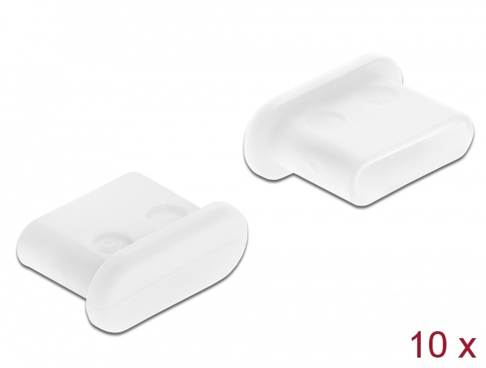 Delock 64095 Porvédő USB Type-C  kimenethez fogantyú nélkül 10 darab fehér
