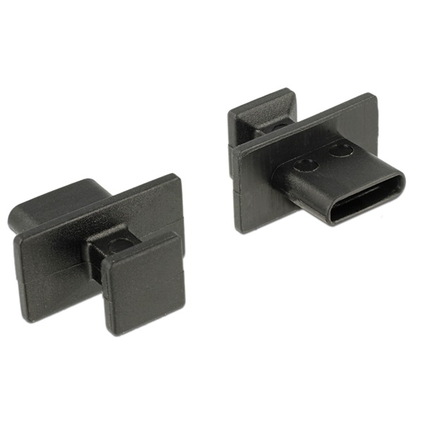 Delock 64015 Porvédő USB Type-C kimenethez nagy fogantyúval 10 darab fekete