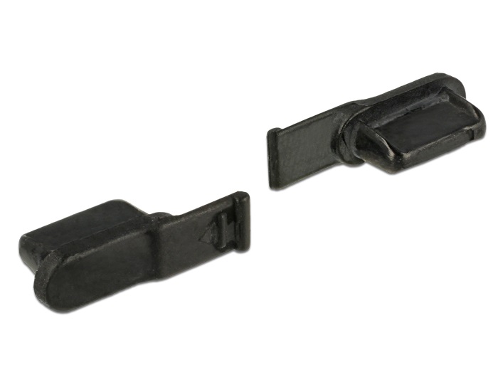Delock 64033 Porvédő az Lightning hüvely, 10 darab fekete