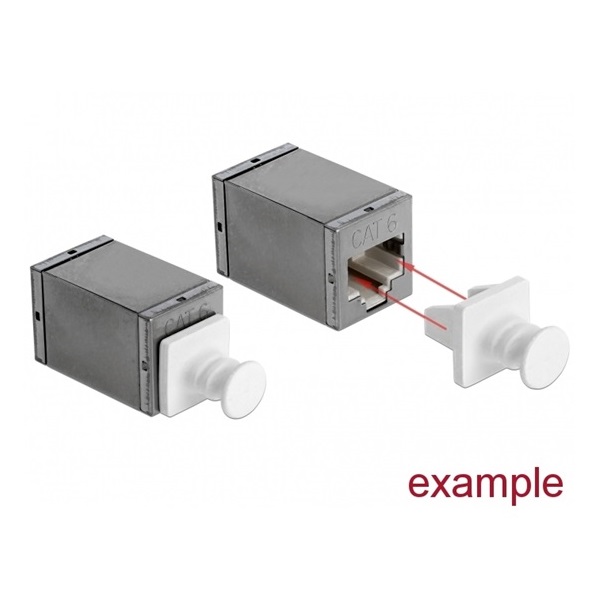 Delock 86507 Porvédo az RJ45 hüvely, 10 darab fehér