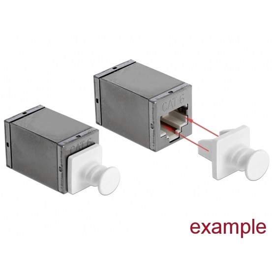 Delock 86507 Porvédo az RJ45 hüvely, 10 darab fehér