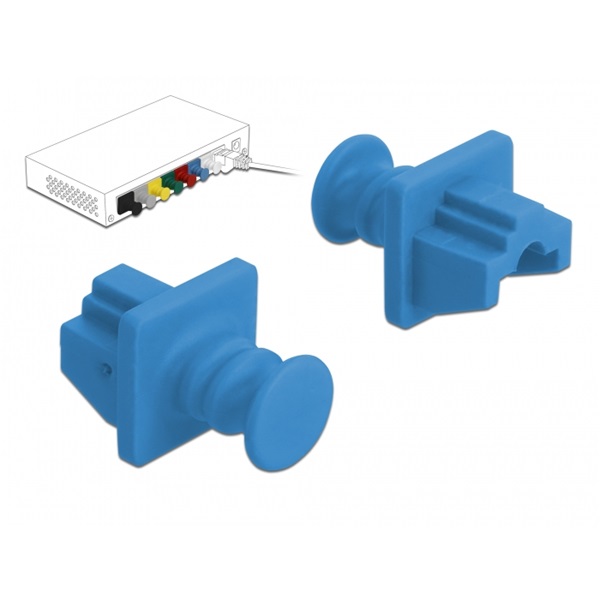 Delock 86509 Porvédő az RJ45 hüvely, 10 darab kék