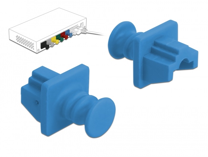 Delock 86509 Porvédő az RJ45 hüvely, 10 darab kék