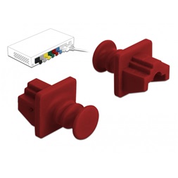 Delock 86510 Porvédő az RJ45 hüvely, 10 darab piros
