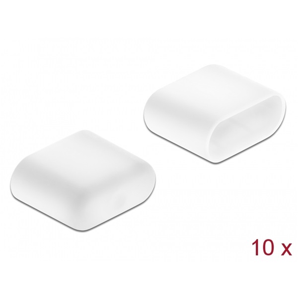 Delock 64096 Porvédő az USB Type-C  dugó, 10 darab, fehér
