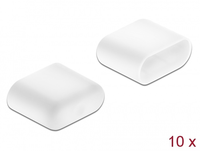 Delock 64096 Porvédő az USB Type-C  dugó, 10 darab, fehér