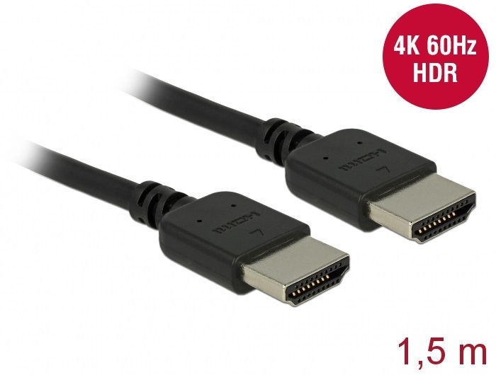 Delock 85216 Prémium HDMI kábel 4K 60 Hz 1,5 m