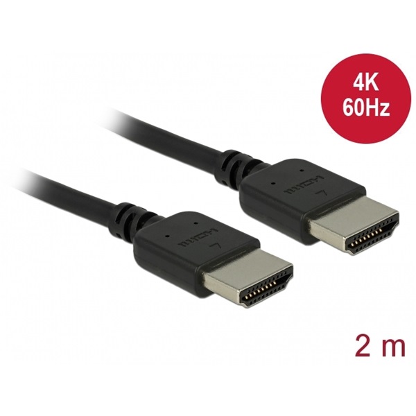 Delock 85217 Prémium HDMI kábel 4K 60 Hz 2 m