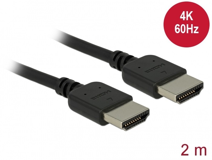 Delock 85217 Prémium HDMI kábel 4K 60 Hz 2 m