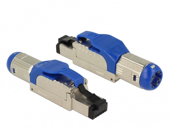 Delock 86487 RJ45 dugaszoló szerelvény Cat.8 anyaga: fém