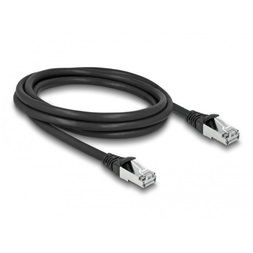 Delock 80133 RJ45 hálózati kábel Cat.6A S/FTP PUR kültéri 0,5 m fekete