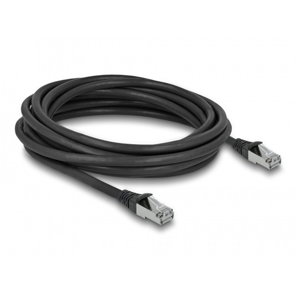 Delock 80136 RJ45 hálózati kábel Cat.6A S/FTP PUR kültéri 3 m fekete