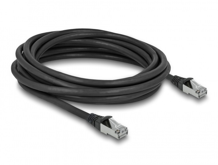 Delock 80136 RJ45 hálózati kábel Cat.6A S/FTP PUR kültéri 3 m fekete