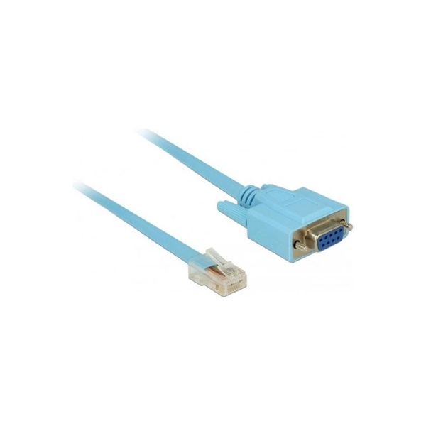Delock 63341 RS-232 DB9 típusú adapter anya > 1 x RS-232 RJ45 soros apa 1 m