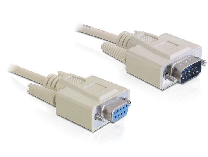 Delock 84016 RS-232 soros kábel, Sub-D9 apa / anya, 5 m