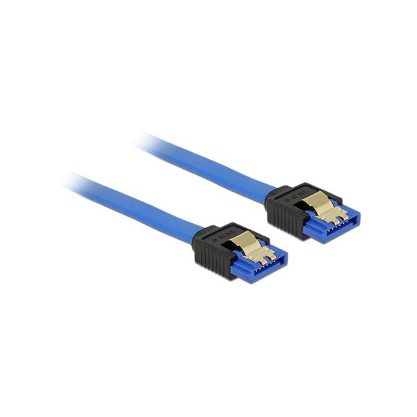 Delock 84976 SATA 3 F/F adatkábel 0.1m kék