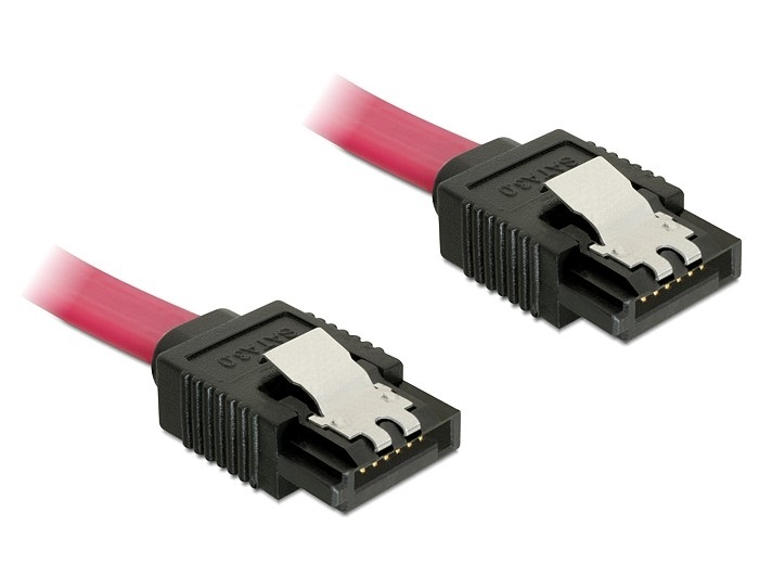 Delock 82676 SATA 6Gbps 30cm piros kábel