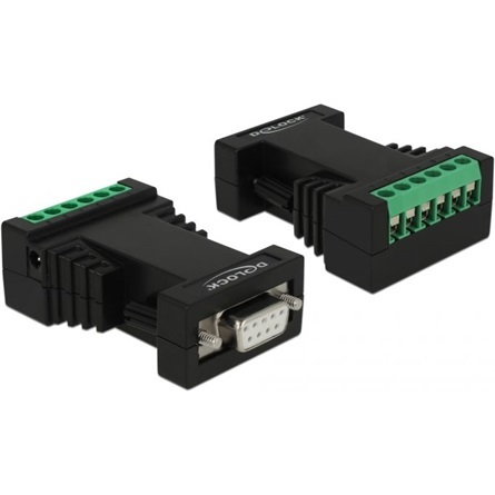 Delock 87686 Serial RS-232 -> Serial RS-422/485 F/F konverter fekete