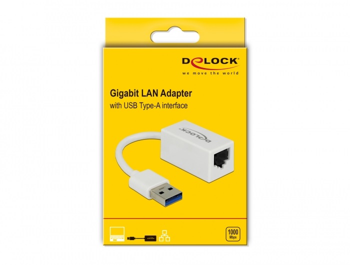 Delock 65905 SuperSpeed USB-A 3.1 Gen 1 > Gigabit LAN adapter