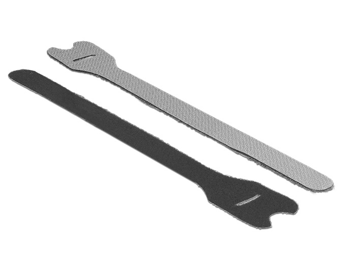 Delock 18264 Tépőzáras kábelkötegelő L 240 mm x B 13 mm 10 darab, fekete