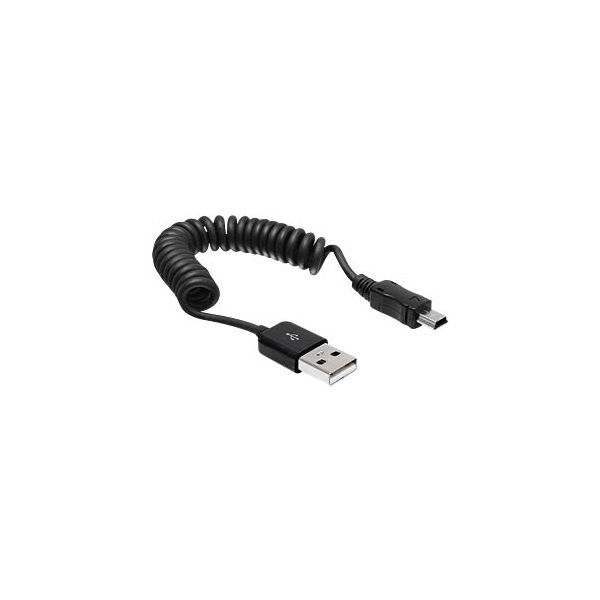 Delock 83164 USB 2.0-A anya > USB mini papa spirál kábel