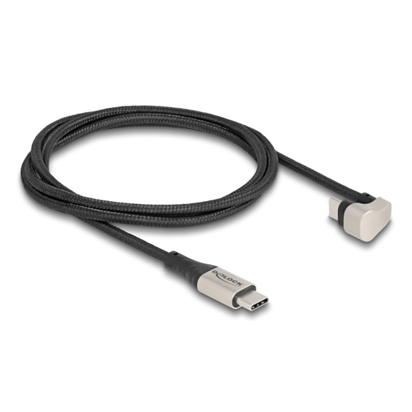 Delock 88160 USB 2.0 Kábel USB Type-C  apa - apa 180 -ban hajlított 2 m PD 60 W