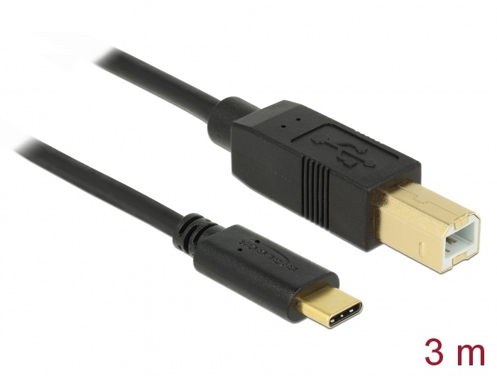 Delock 83666 USB 2.0 kábel Type-C a B-típusú 3 m