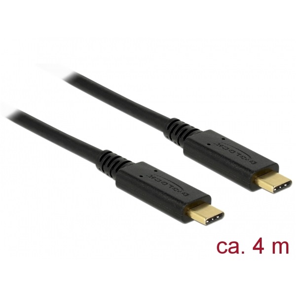 Delock 85206 USB 2.0 kábel Type-C a Type-C 4 m PD 5 A E-Marker