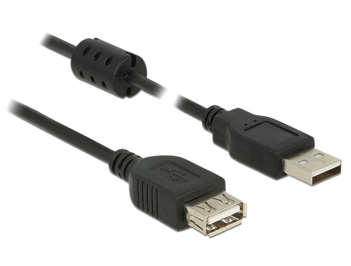 Delock 84883 USB 2.0-s bővítőkábel A-típusú csatlakozódugóval > USB 2.0-s, A-típusú csatlakozóhüvellyel, 1