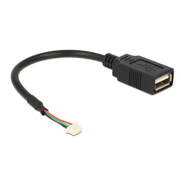 Delock 84834 USB 2.0-s csatlakozóval ellátott kábel, 1,25 mm, 4 tűs > USB 2.0 A-típusú csatlakozó 15cm