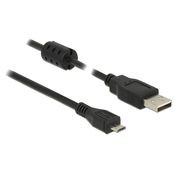 Delock 84900 USB 2.0-s kábel A-típusú csatlakozódugóval > USB 2.0 Micro-B csatlakozódugóval, 0,5 m, fekete