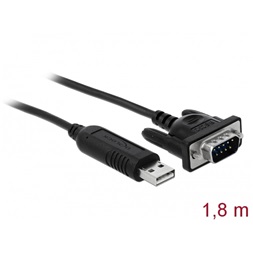 Delock 66282 USB 2.0 soros RS-232 adapterhez kompakt soros konnektor házzal