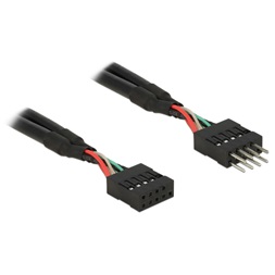 Delock 83872 USB 2.0 tűs fejléc hosszabbító kábel 10 tűs apa / anya 10 cm