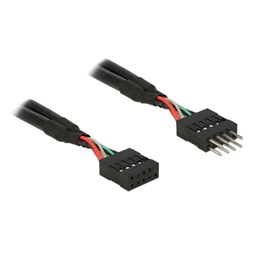 Delock 83874 USB 2.0 tűs fejléc hosszabbító kábel 10 tűs apa/anya 50 cm