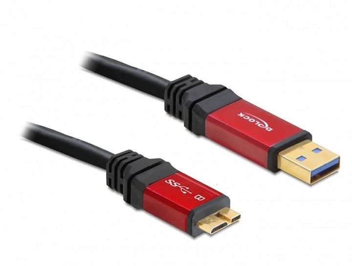 Delock 82760 USB 3.0-A > mikro-B apa / apa, 1 m prémium kábel