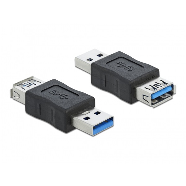 Delock 66497 USB 3.0 Adapter - A-típusú apa csatlakozó - A-típusú anya csatlakozó adat blokkoló