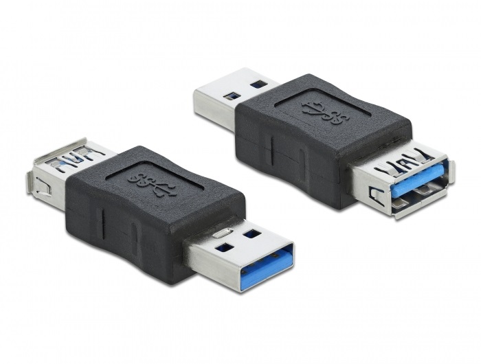 Delock 66497 USB 3.0 Adapter - A-típusú apa csatlakozó - A-típusú anya csatlakozó adat blokkoló