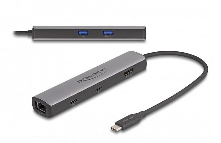 Delock 87865 USB 40 Gbps USB Type-C dokkolóállomás 8K - HDMI / USB 10 Gbps / 2,5 Gigabit LAN / PD 3.0 100 W