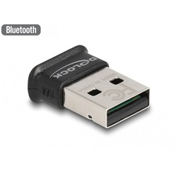 Delock 61024 USB Bluetooth 5.0 adapter class 1 mikrokialakítással - működés legfeljebb 100 méteres tartományban