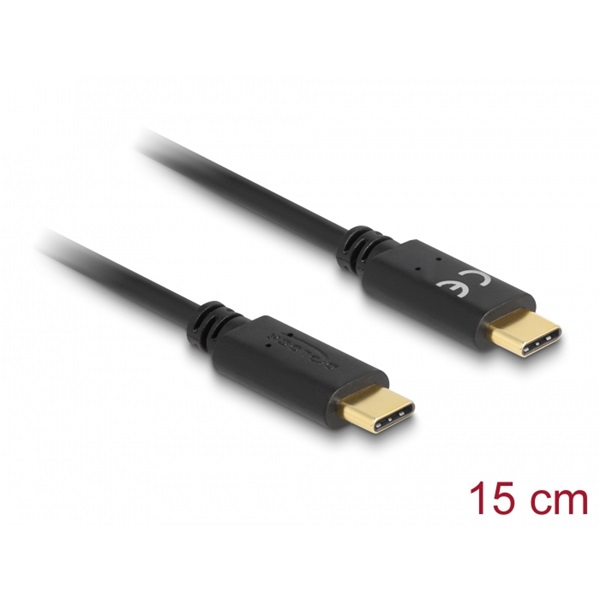 Delock 85356 USB Type-C töltőkábel 15 cm PD 5 A E-jelölővel